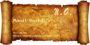 Mandl Oszkár névjegykártya